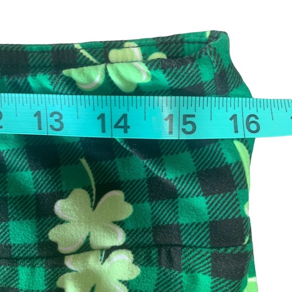Plaid Lucky Charm Clover Legging . St. Patrick’s Soft Pant - Picture 7 of 9